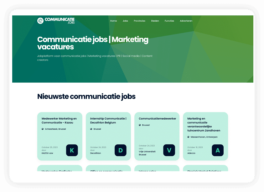 Communicatie jobs | Marketing vacatures | Content creators | Reclame job | PR vacature | Social media | Advertising | Online media - storytelling - marketeer - medewerker - influencers